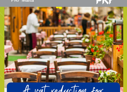 A vat reduction for restaurants and hotels