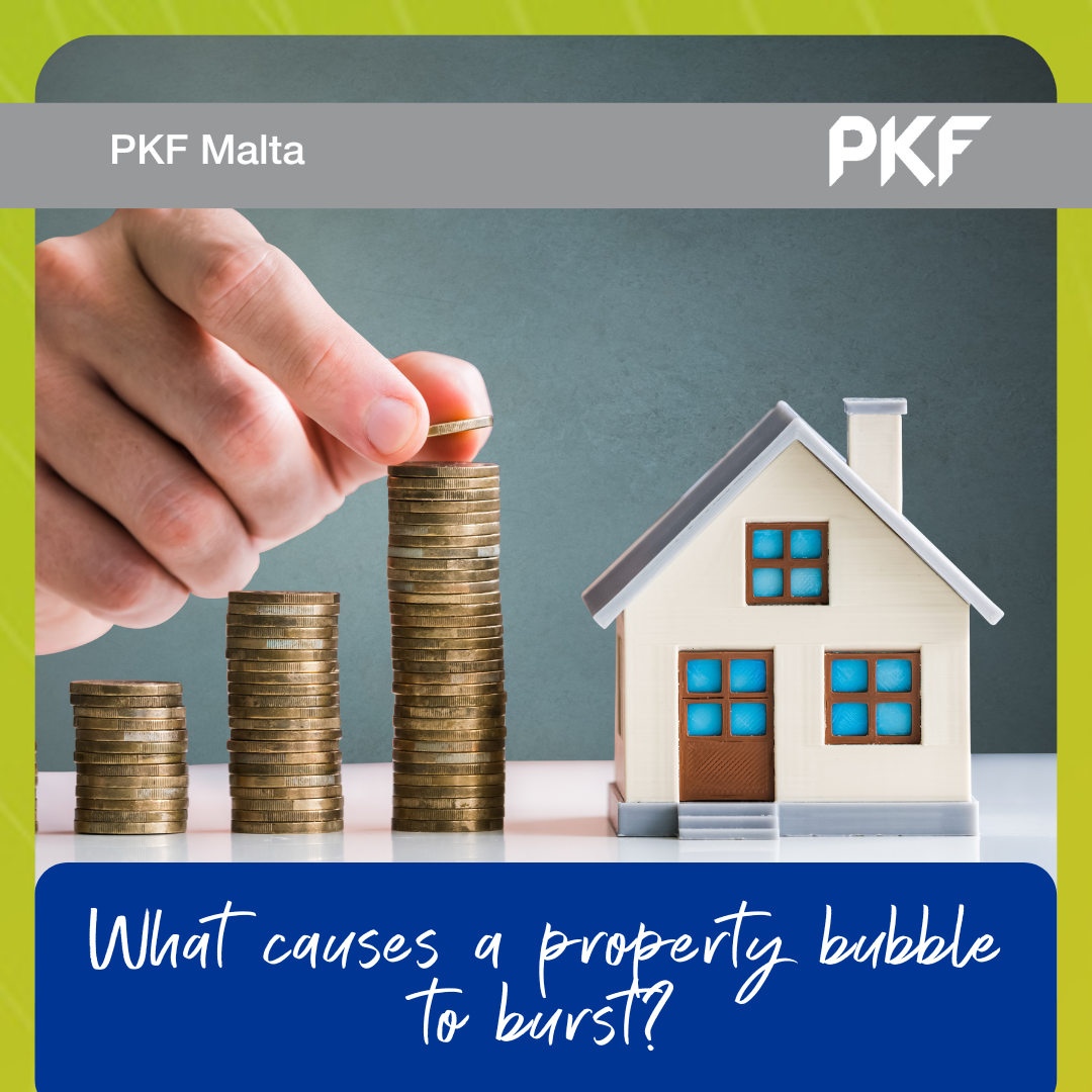 What causes a property bubble to burst?