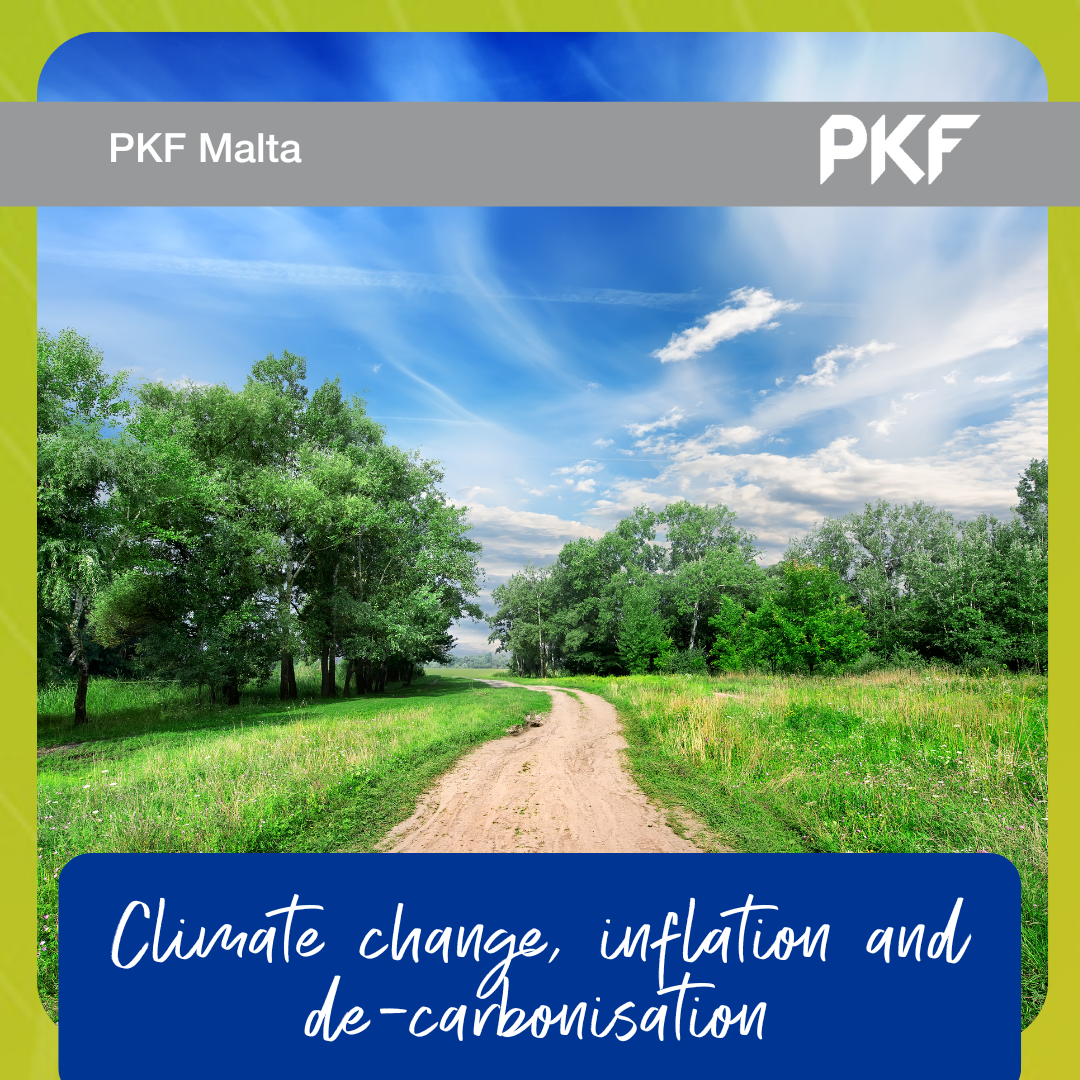 Climate change, inflation and de-carbonisation